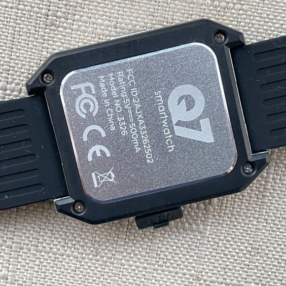 Q7 Smart Watch Black Rubber Band Pedometer Activity Tracker Bluetooth - Picture 4 of 6